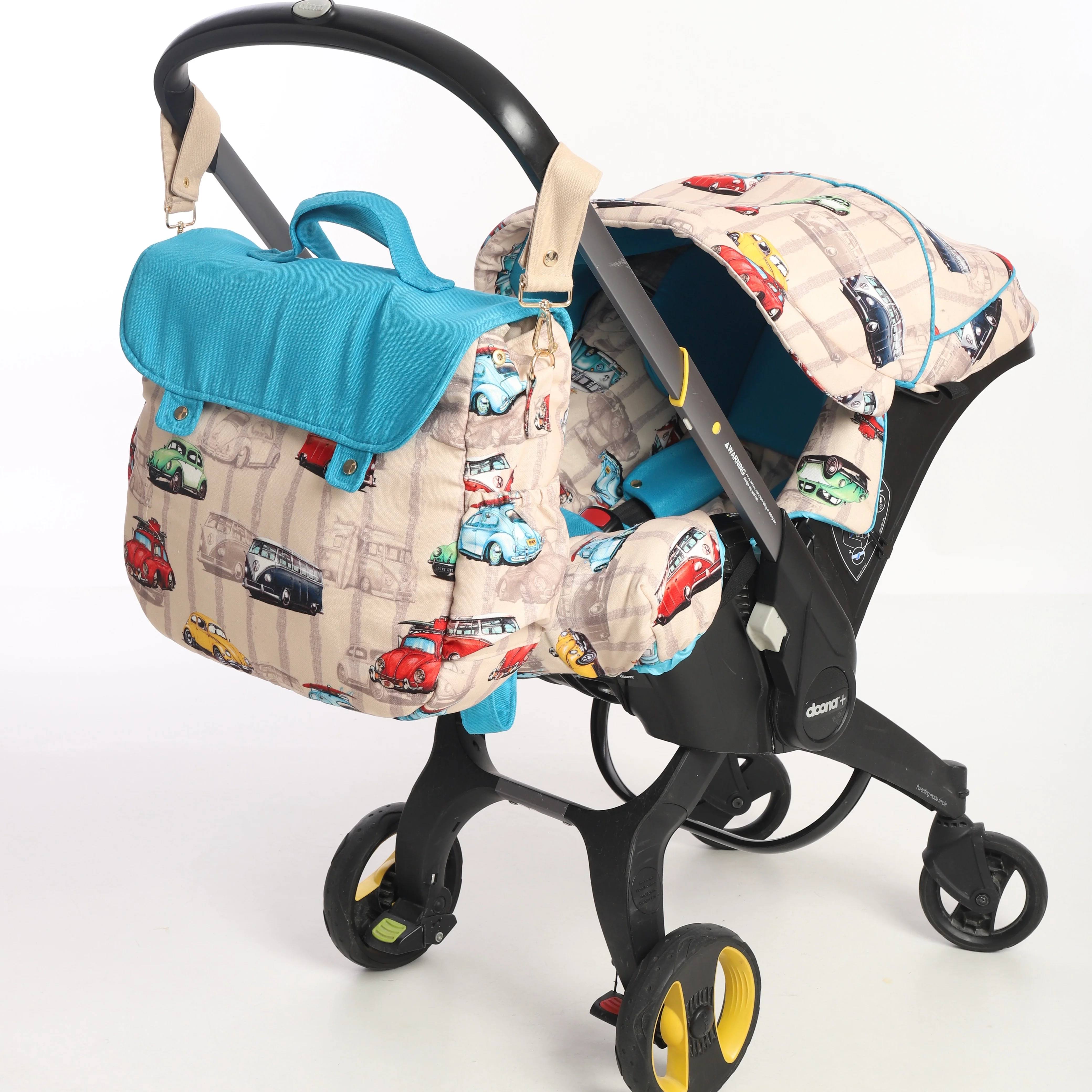 Retro Van Baby Boy Car Seat Cover – Vintage Travel Style - Image 6