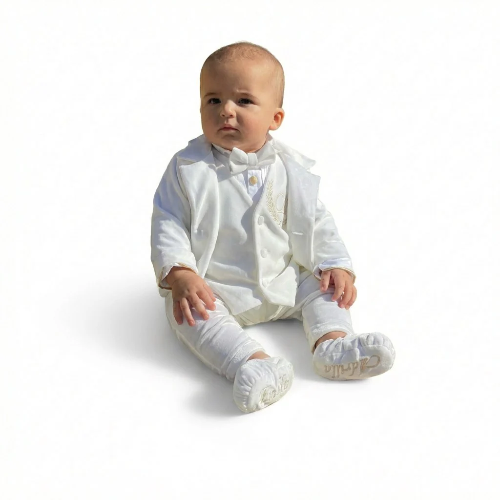 Baby Boy Velvet Tuxedo – Elegant Outfit for Special Occasions