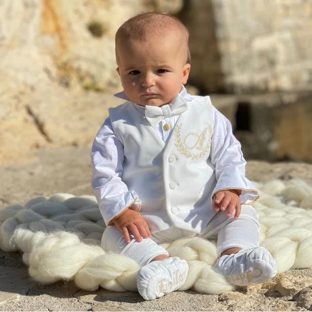 Baby Boy Velvet Tuxedo – Elegant Outfit for Special Occasions - Image 2