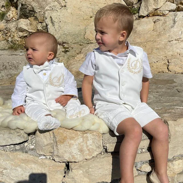 Baby Boy Velvet Tuxedo – Elegant Outfit for Special Occasions - Image 3