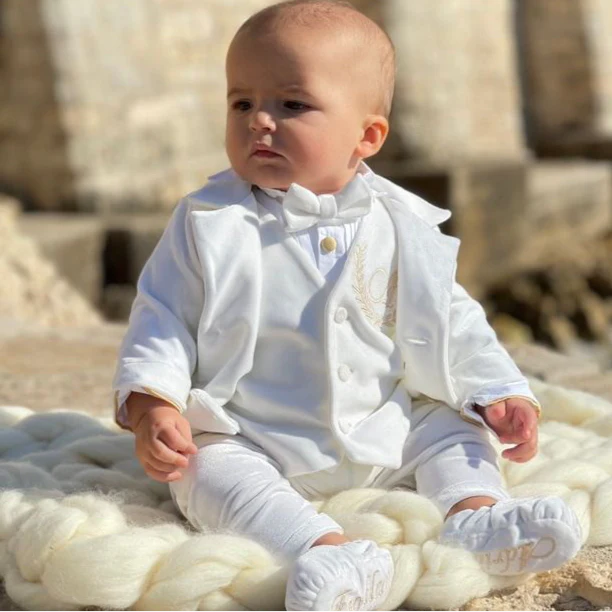 Baby Boy Velvet Tuxedo – Elegant Outfit for Special Occasions - Image 5