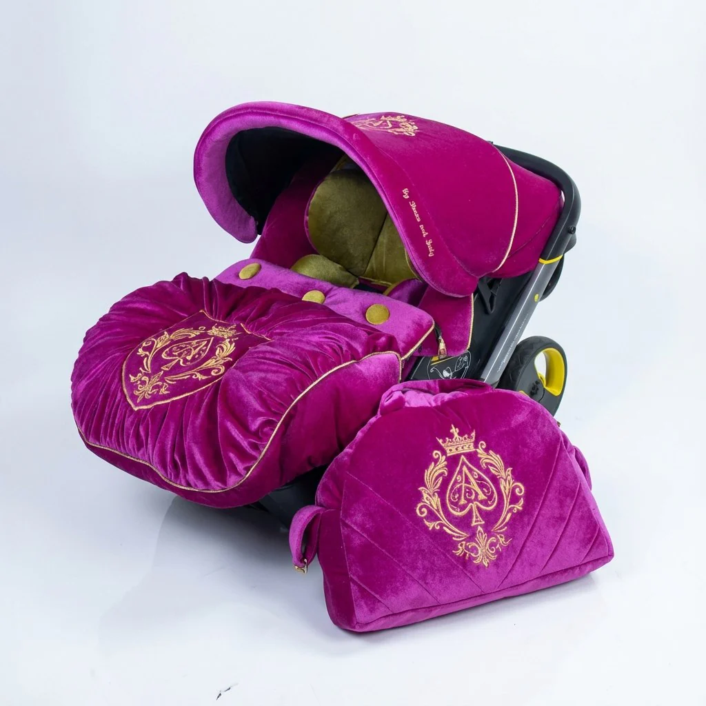 Luxury Pink Champagne Crib Bedding Set for Baby Girl with Accessories - Image 3