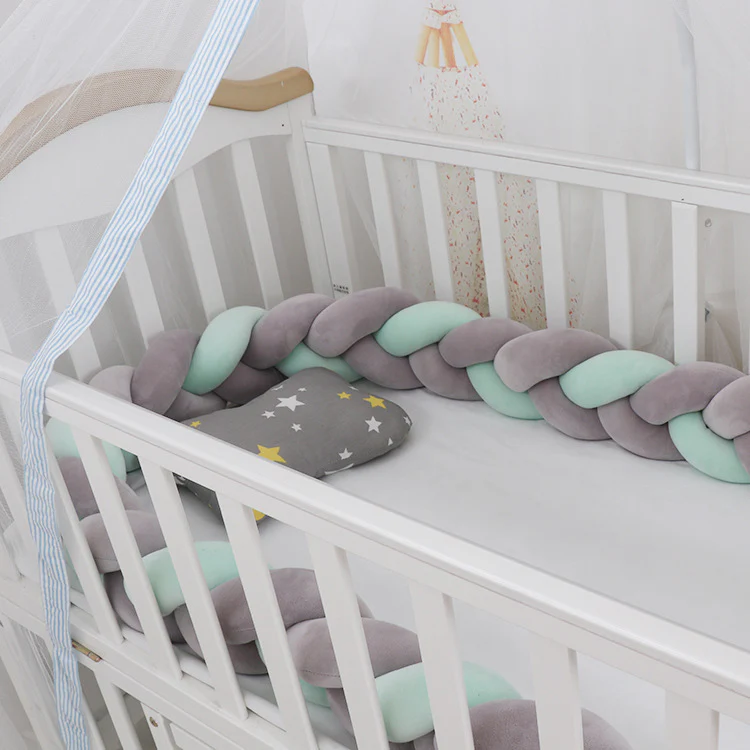 Luxury Braided Crib Bumper | Braided Baby Textile | Comfort Accessory - Image 11