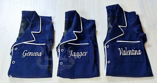 Custom Navy Blue Kids Pajamas – Personalized Cotton PJs - Image 3
