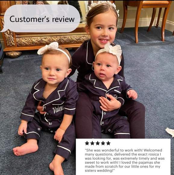Custom Navy Blue Kids Pajamas – Personalized Cotton PJs - Image 7