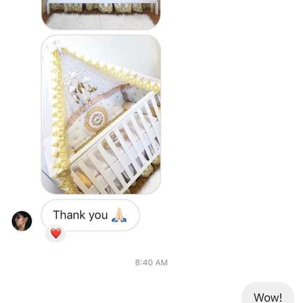 Gold & White Baby Boy Crib Bedding Set – Crown - Image 4