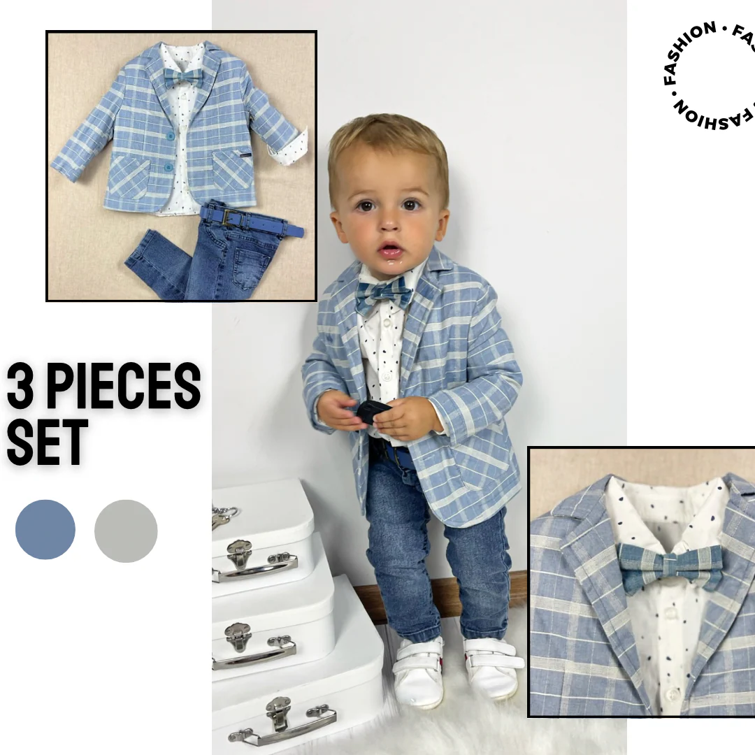 Handmade Kids Tuxedo Jacket and Tartan Suit for Weddings - Image 6