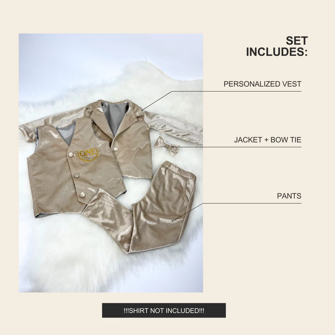 Kids Grey Tuxedo Jacket Formal Ring Bearer Suit - Image 3
