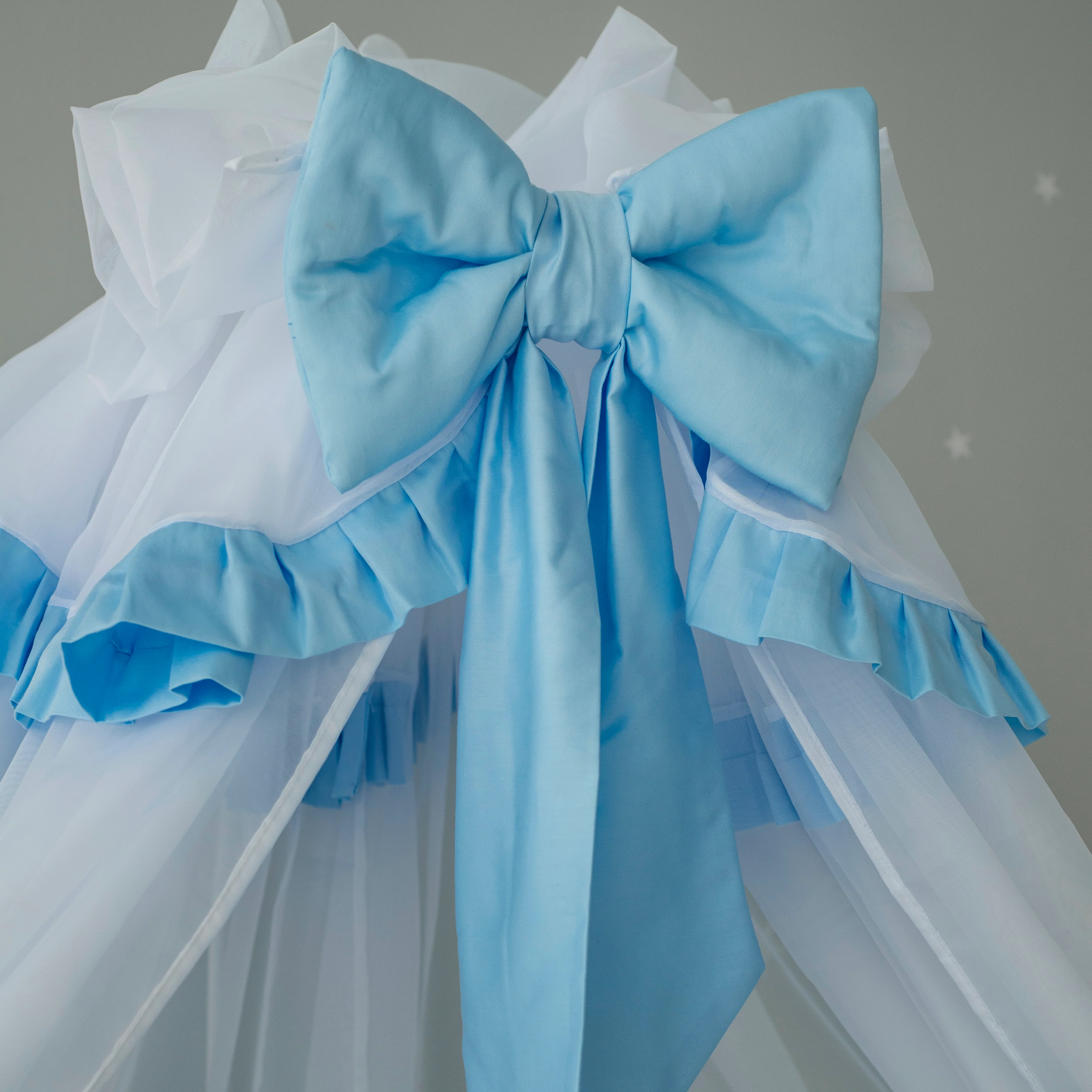 Luxury Light Blue Baby Crib Bedding Set with Embroidery - Image 4