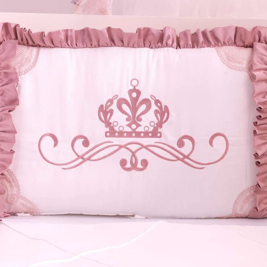 Luxury Pink Crib Bedding Set for Baby Girl - Image 5