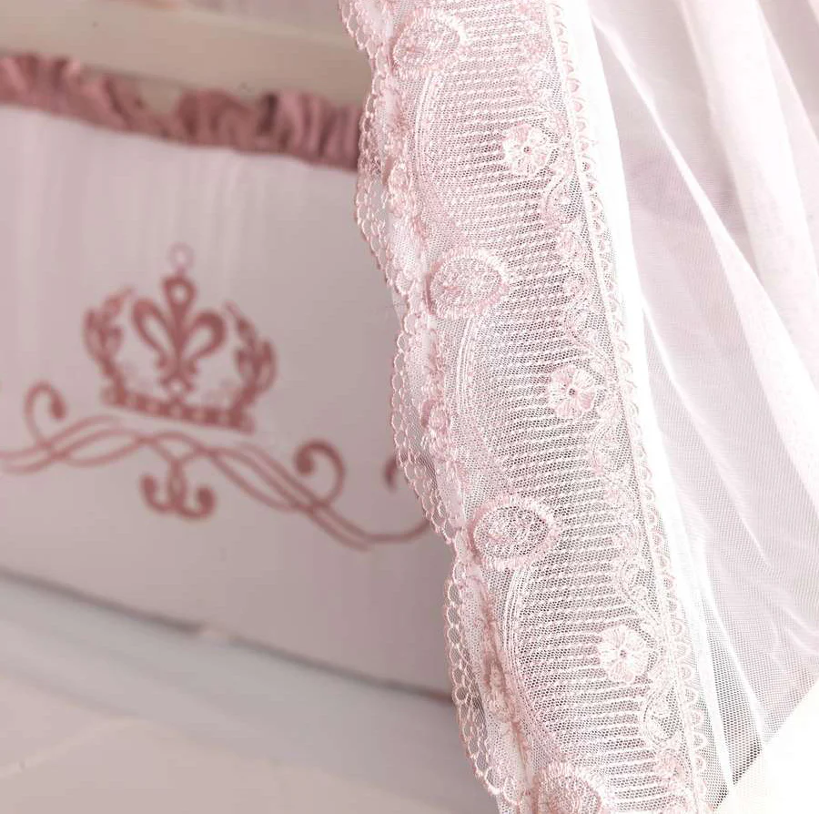 Luxury Pink Crib Bedding Set for Baby Girl - Image 6