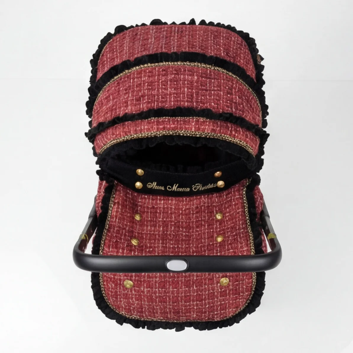 Luxury Red Tweed Baby Car Seat Cover Set - Image 4