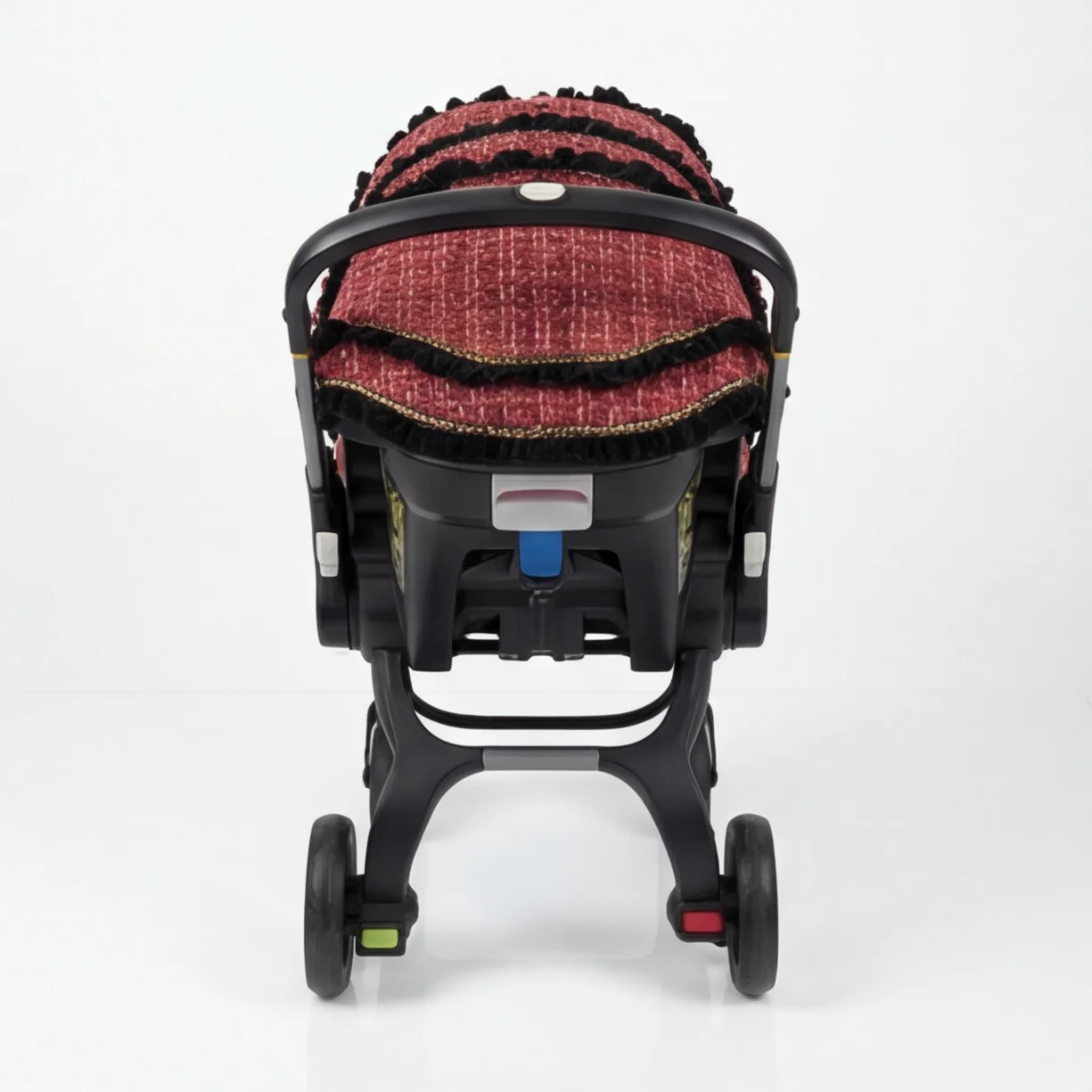 Luxury Red Tweed Baby Car Seat Cover Set - Image 5