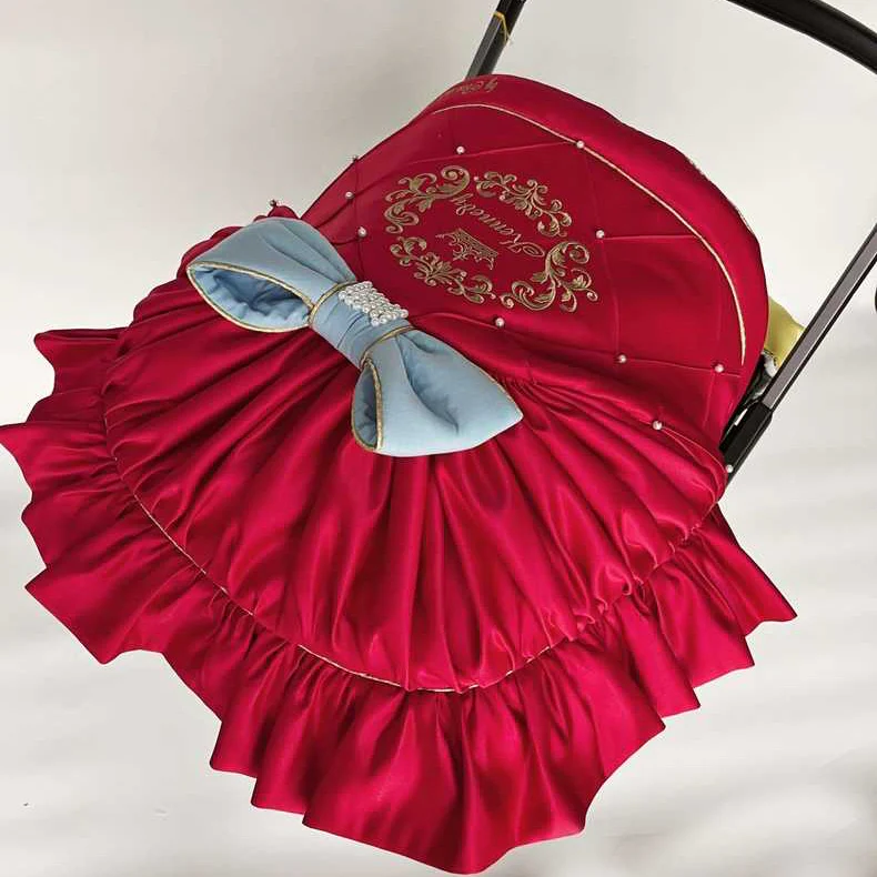 Personalized Baby Girl Car Seat Cover Set – Fairytale Princess Design - Image 4