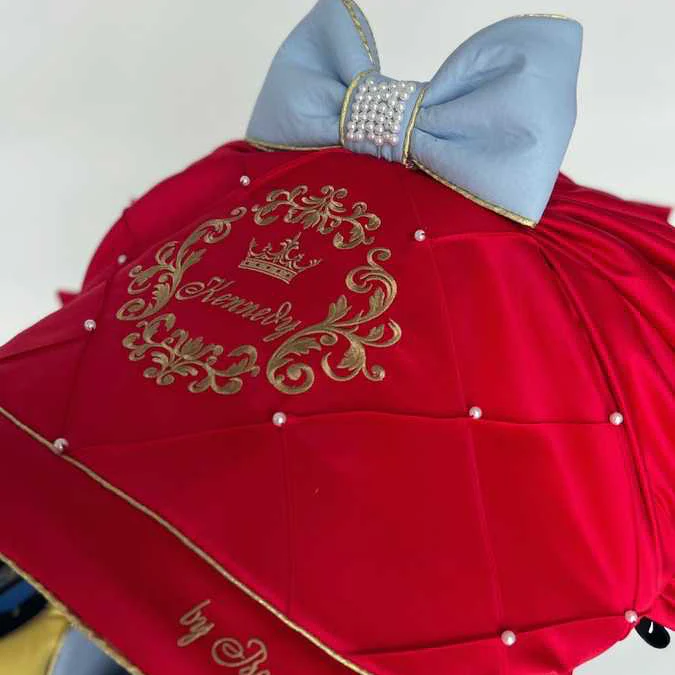 Personalized Baby Girl Car Seat Cover Set – Fairytale Princess Design - Image 5