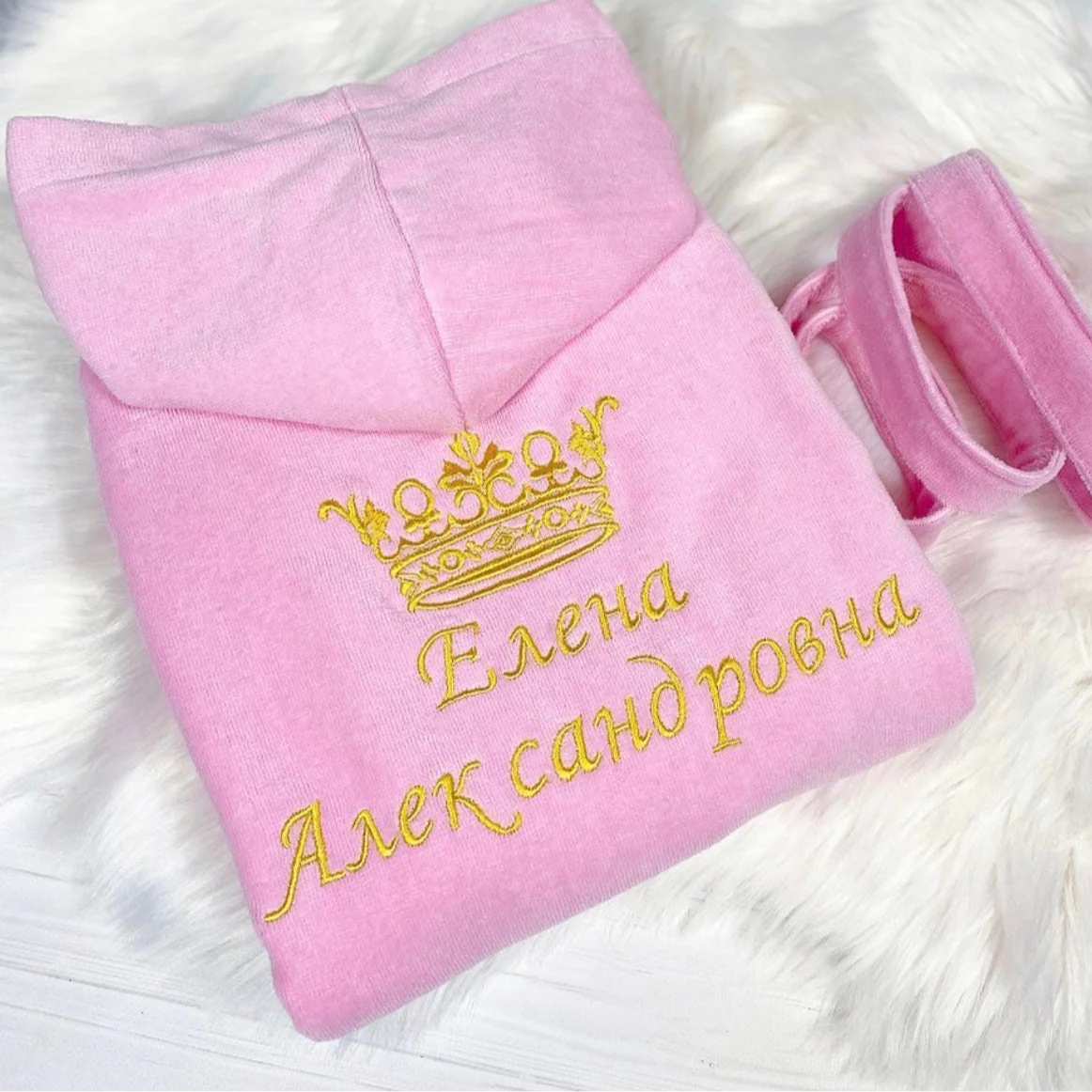 Personalized Pink Baby Robe – Monogrammed Cotton Bathrobe - Image 5
