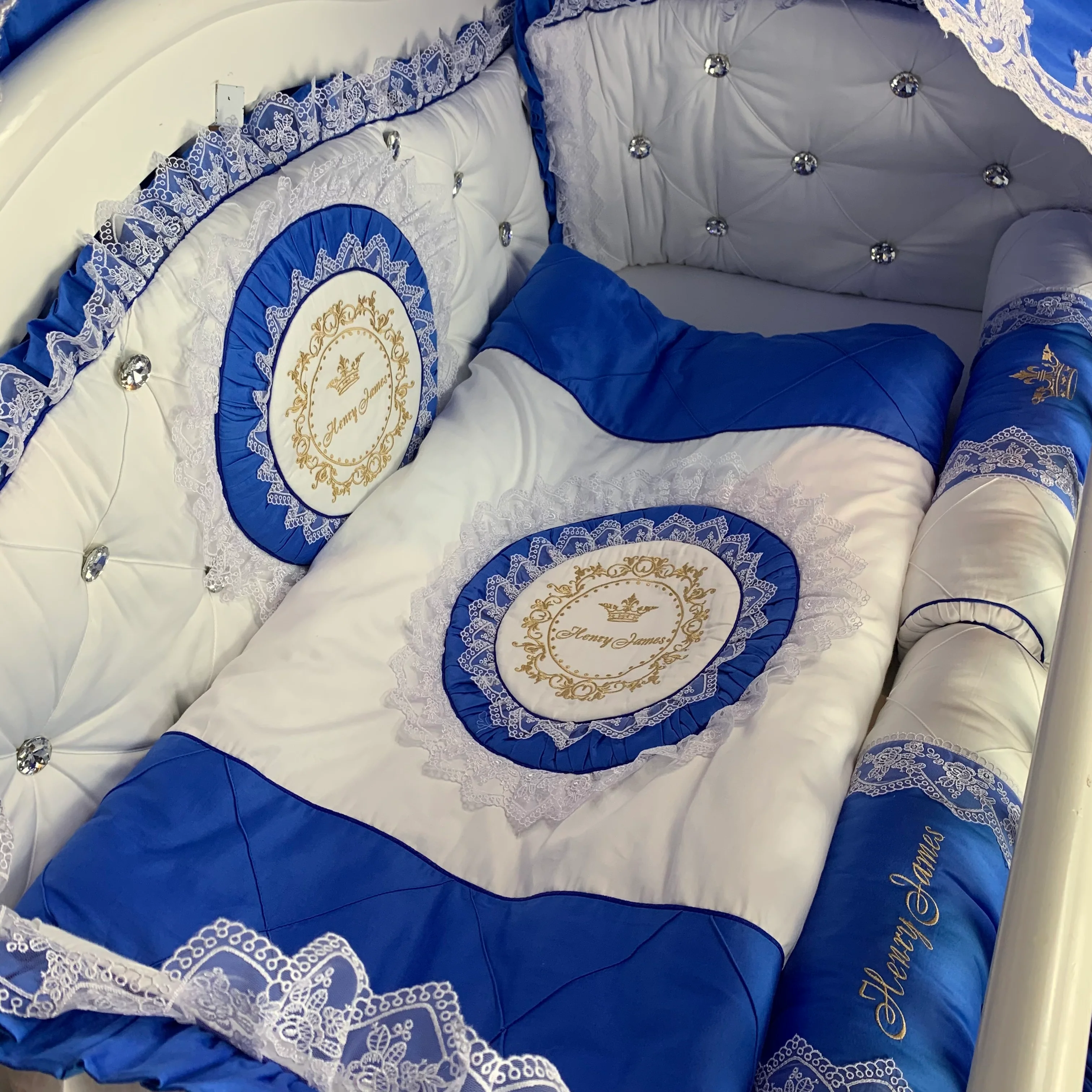 Personalized Royal Blue Play Mat – Custom Kids Rug - Image 4