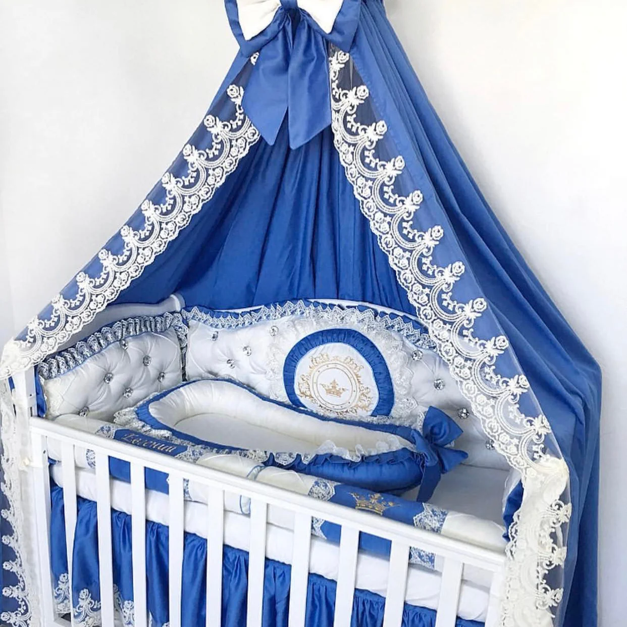 Personalized Royal Blue Play Mat – Custom Kids Rug - Image 7