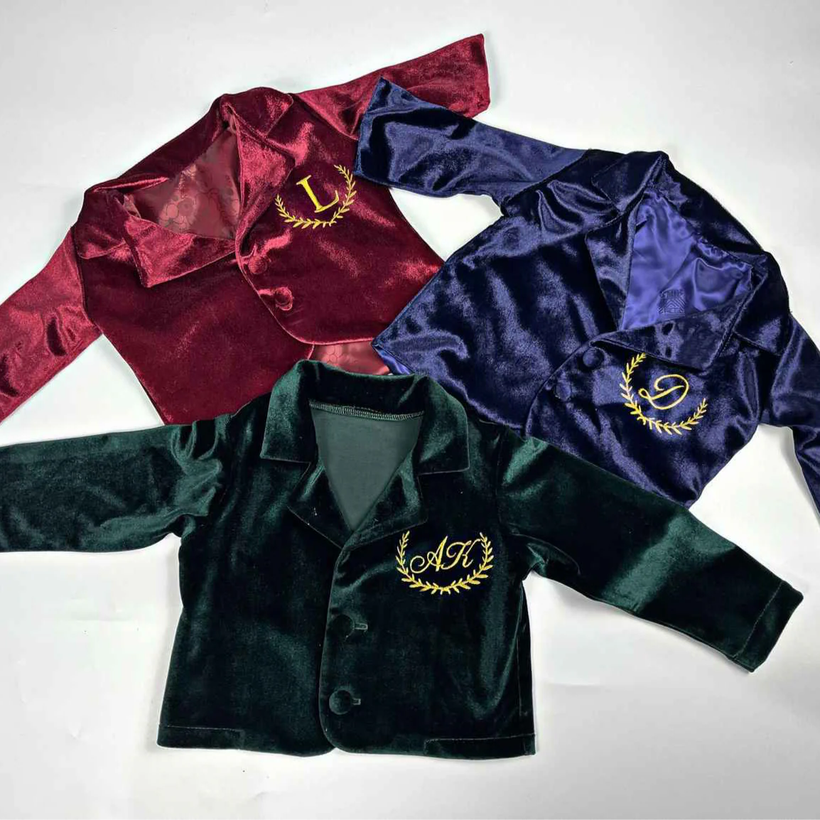 Personalized Velvet Baby Boy Jacket – Formal Outfit - Image 4