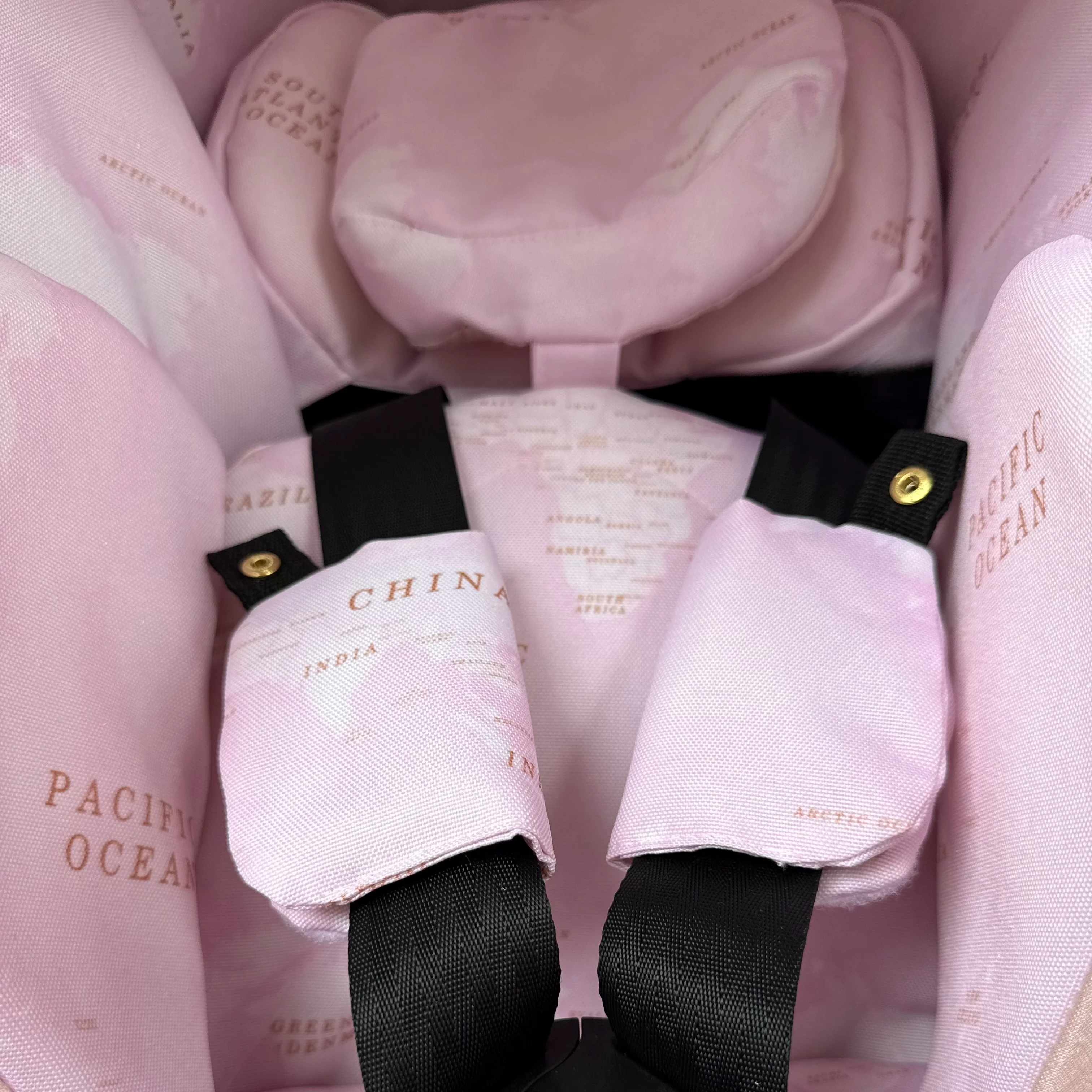 Personalized World Map Baby Car Seat Cover - Image 18