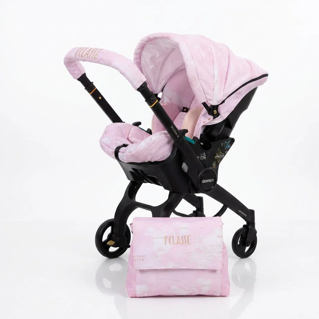 Personalized World Map Baby Car Seat Cover - Image 3