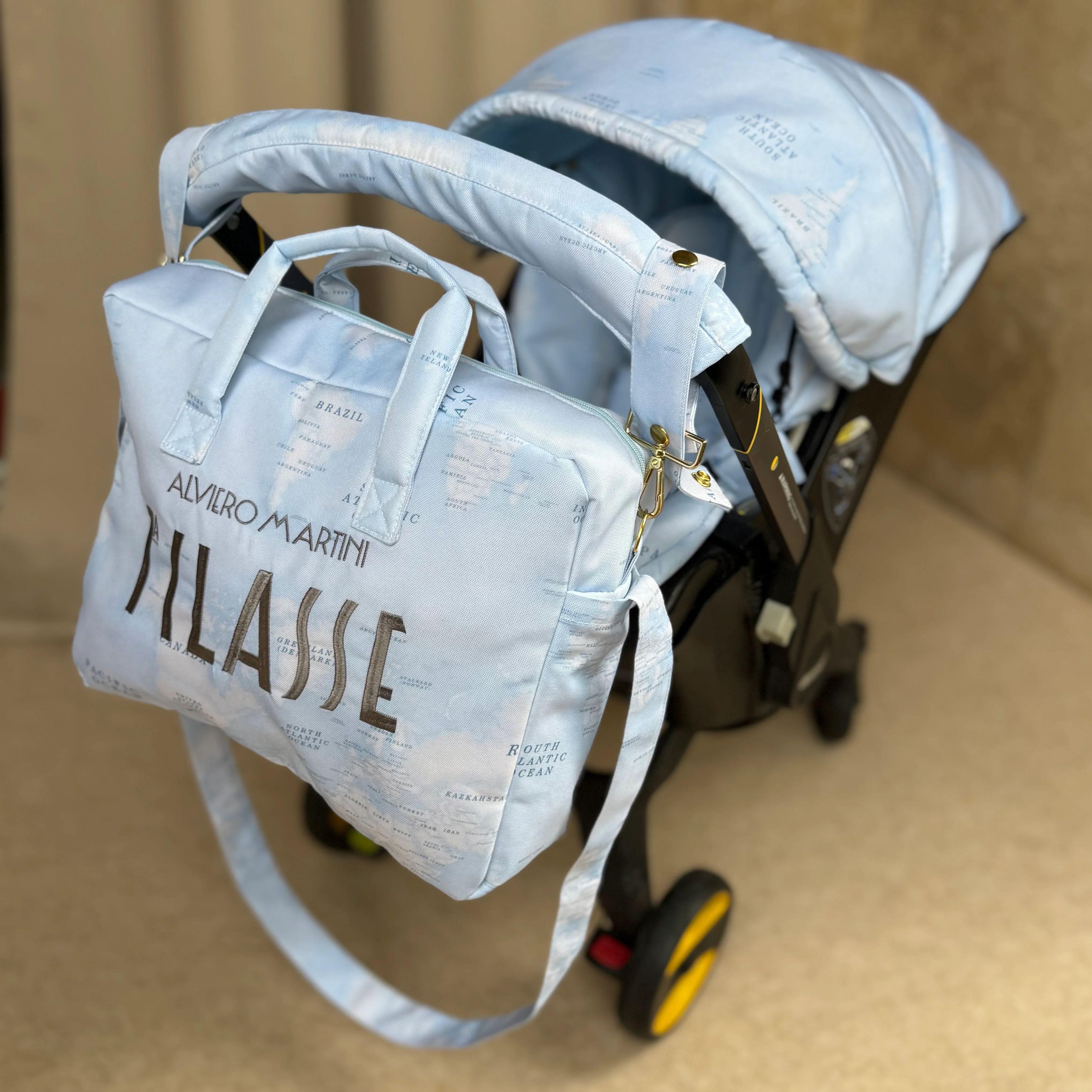 Personalized World Map Baby Car Seat Cover - Image 8