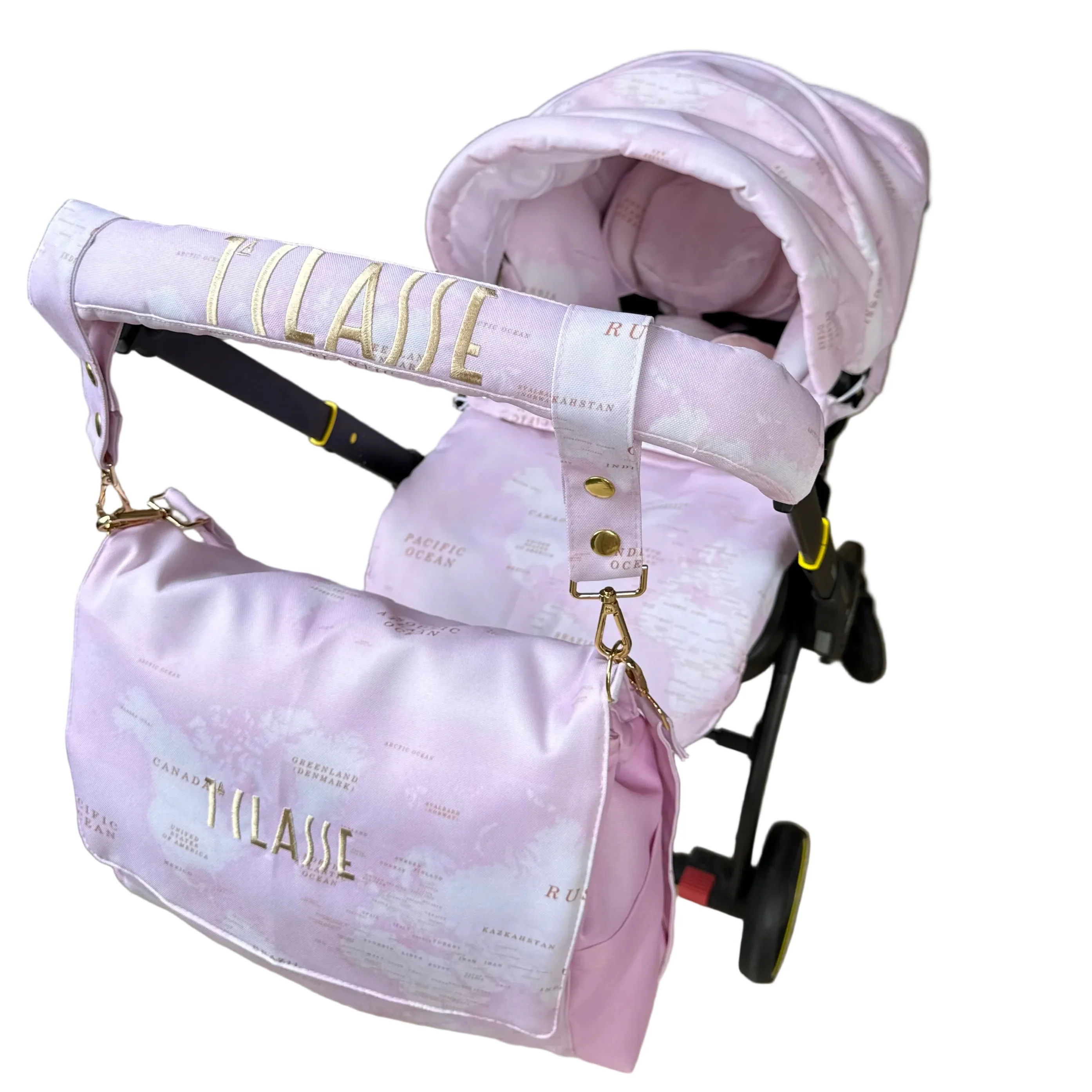 Personalized World Map Baby Car Seat Cover - Image 9