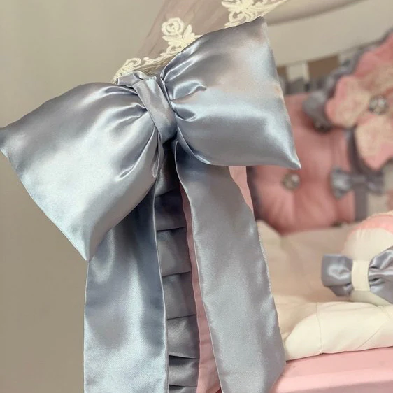 Elegant Princess Luxury Crib Bedding Set with Canopy - Image 3
