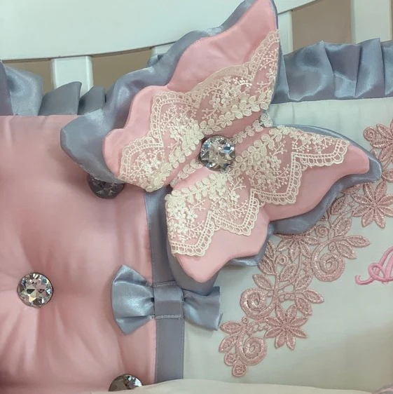 Elegant Princess Luxury Crib Bedding Set with Canopy - Image 4