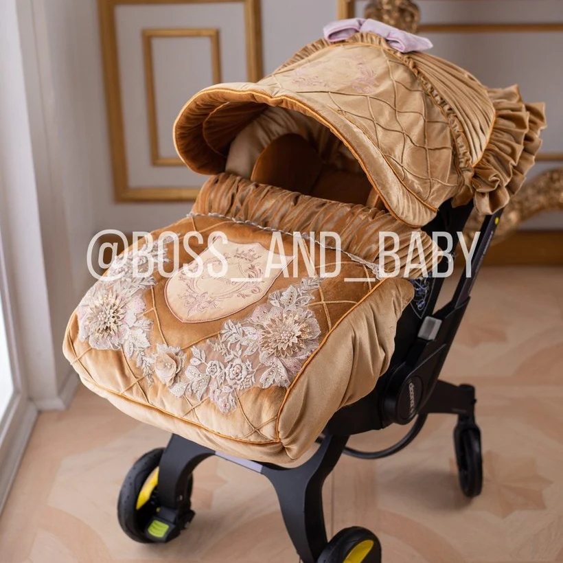 Premium Custom Velvet Baby Car Seat Cover - Image 4