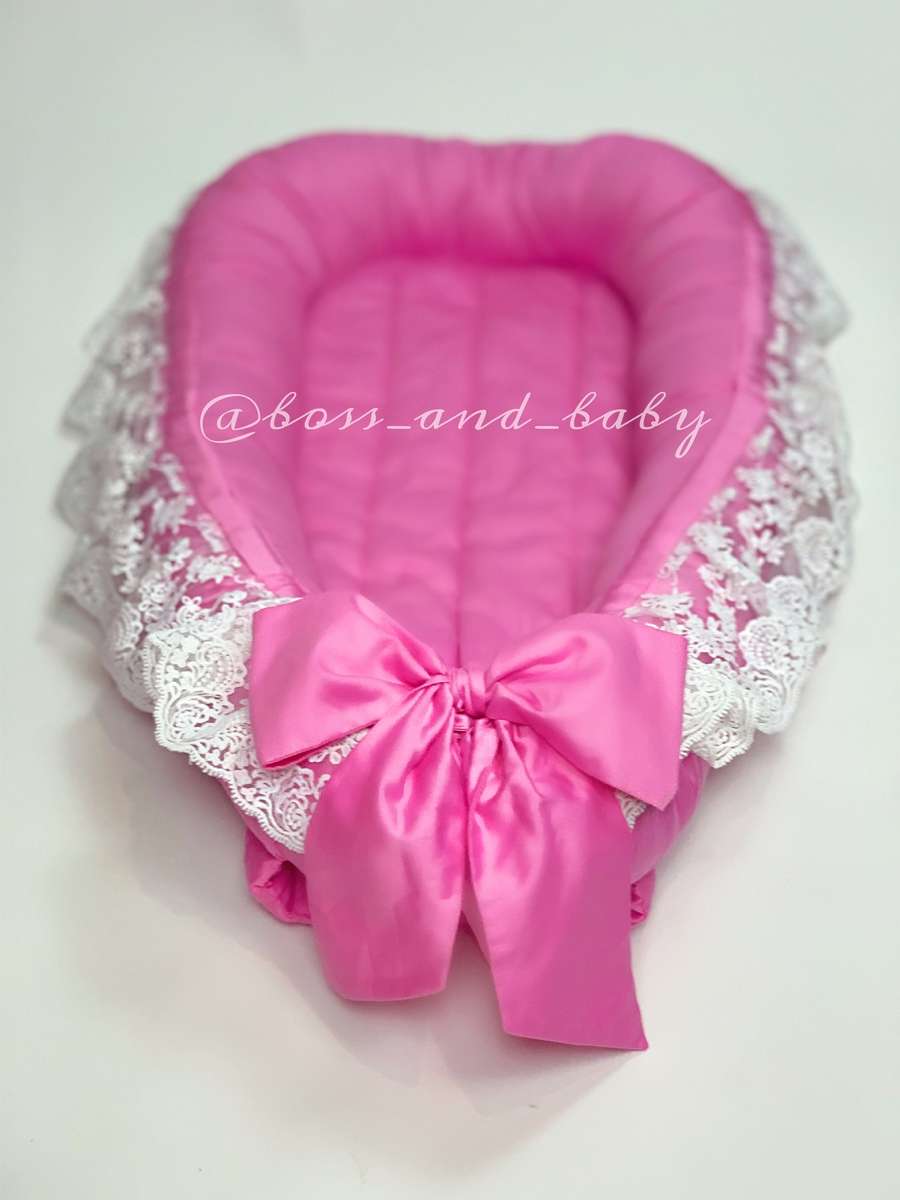 Romantic Princess Pink Baby Nest with Lace | Baby Girls Co-Sleeper - Image 6