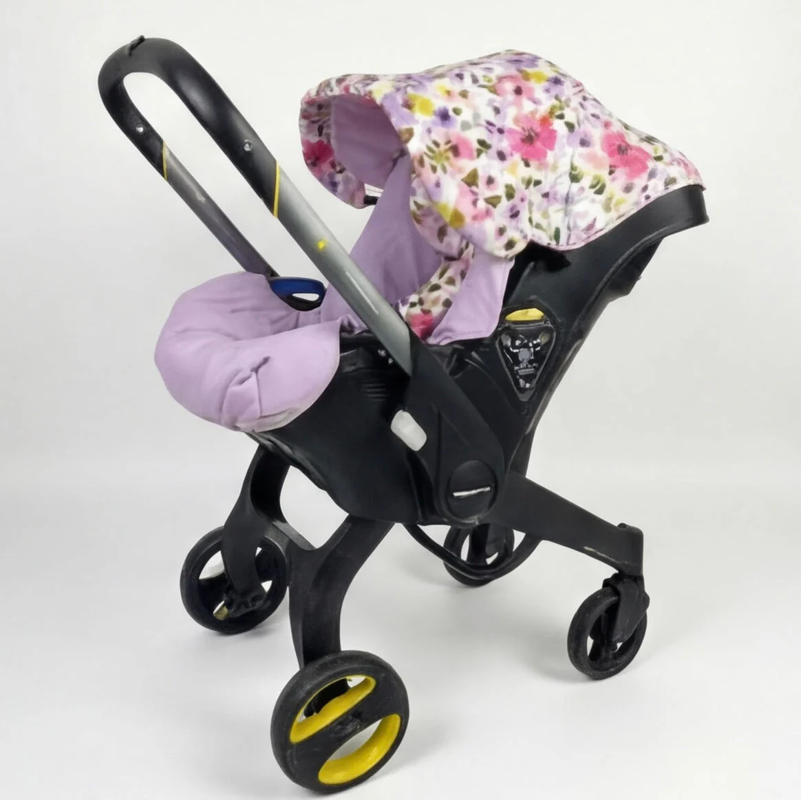 Purple Floral Baby Car Seat Cover Set – Stylish Protective Design