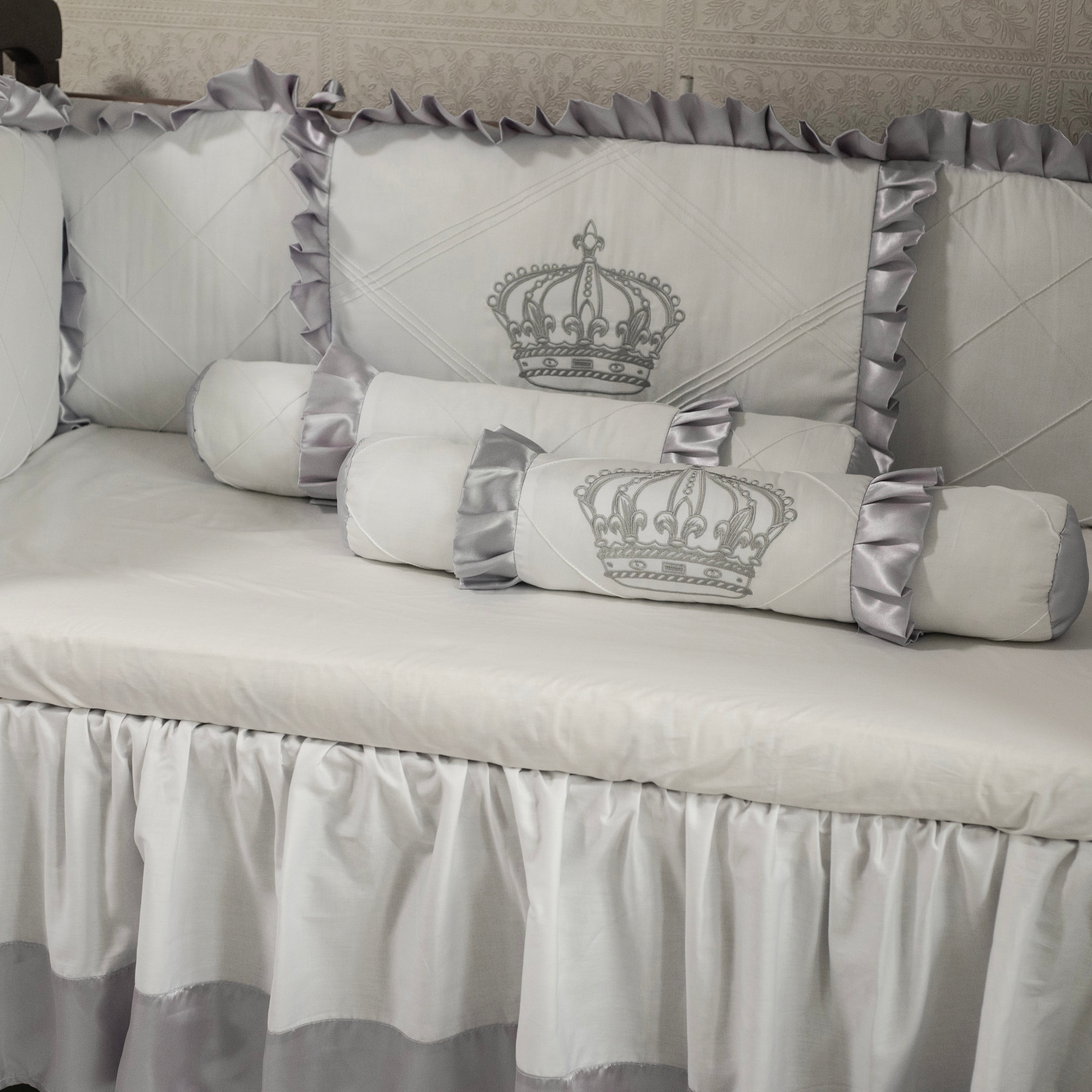 Silver Crown Baby Boy Crib Bedding Set – Newborn - Image 4