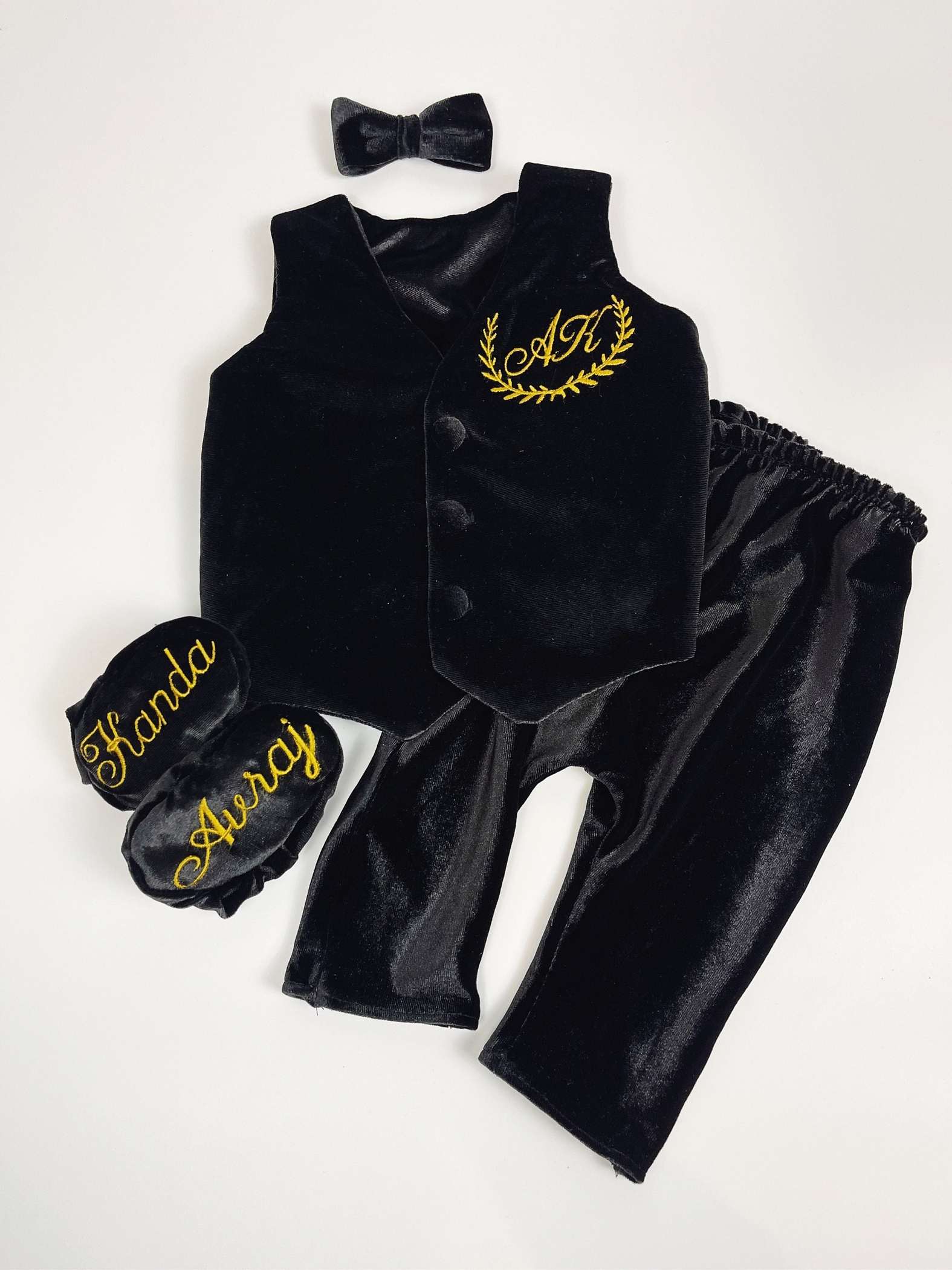 Stylish Baby & Toddler Boys Tuxedo Suit – Formal Outfit - Image 4